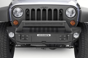 Jeep Gladiator Bumper - Go Rhino - Trailline 20 Light Mount Bar - Textured Black - `07-`20