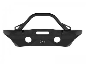 Jeep Wrangler JK Mid Width Front Bumper Recessed Winch Mount - Front - ICON - Pro Series - Satin Black - `07-`18