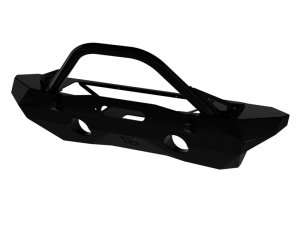 Jeep Wrangler JK Mid Width Front Bumper Recessed Winch Mount - Front - ICON - Pro Series - Satin Black - `07-`18