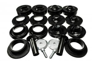 Jeep Wrangler JL Spring Isolators - Energy Suspension - Rock-Flex 2in Adjustable Coil Spacer Set - Black - 2018