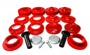 Jeep Wrangler JL Spring Isolators - Energy Suspension - Adjustable - Red - 2018