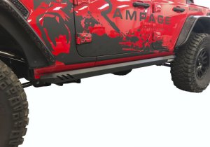 Jeep Gladiator Rock Rail Nerf Bar - Rampage - Black - `20-`21