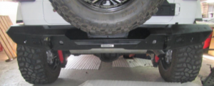 Jeep Wrangler JL Trailline Rear Full Width Bumper - Rear - Go Rhino - Textured Black - `18-`20