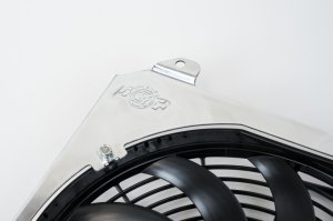 Honda Civic Fan Shroud - CSF - All-Aluminum with 12in SPAL Fan - Polished, Black - `92-`00