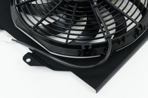 Honda Civic Radiator Fan Shroud with SPAL Fan - CSF - Black - `92-`00