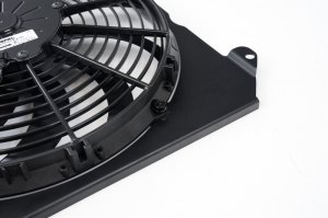 Honda Civic Radiator Fan Shroud with SPAL Fan - CSF - Black - `92-`00