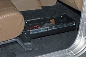 Jeep Wrangler JK Underseat Drawer - Passenger's Side - Tuffy Products - Standard Key - Black - `07-`18