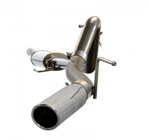 Jeep Gladiator Performance Exhaust - Single Rear Exit - JBA - Cat Back - Stainless steel polished chrome - 3.6L - `18-`22
