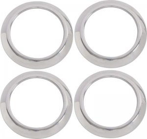 Jeep Wrangler JK AC Vent Rings - Kentrol - Polished Silver - `07-`10