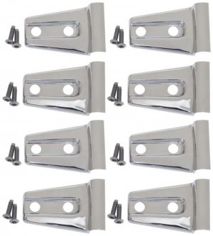 Jeep Wrangler JK Door Hinge Overlays - Kentrol - Polished Silver - `07-`18
