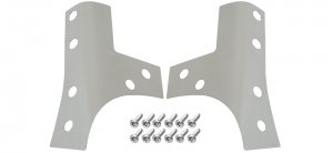 Jeep Wrangler JK Windshield Support Overlays - Kentrol - Polished Silver - `07-`18