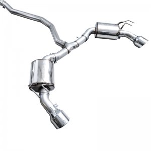 Honda Civic Performance Exhaust - AWE Tuning - Touring Edition Cat Back - Chrome Silver - 2022+