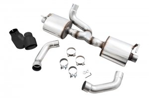 Jeep Wrangler JK Axle-Back Dual Exhaust - AWE Tuning - Tread Edition - Diamond Black - 3.6L - `07-`18