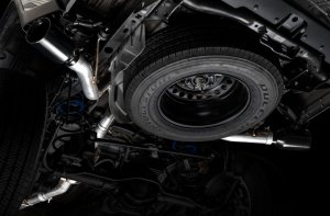 Jeep Gladiator Performance Exhaust - Rear - AWE Tuning - Tread Edition Cat-Back Dual Exhaust - Diamond Black - 3.6L - `20-`21