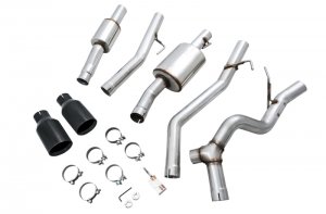 Jeep Gladiator Performance Exhaust - Rear - AWE Tuning - Tread Edition Cat-Back Dual Exhaust - Diamond Black - 3.6L - `20-`21