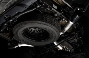 Jeep Gladiator Performance Exhaust - Rear - AWE Tuning - Tread Edition Cat-Back Dual Exhaust - Diamond Black - 3.6L - `20-`21