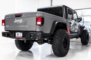 Jeep Gladiator Performance Exhaust - Rear - AWE Tuning - Tread Edition Cat-Back Dual Exhaust - Diamond Black - 3.6L - `20-`21