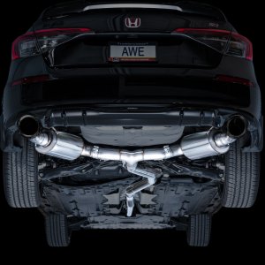 Honda Civic Performance Exhaust - Rear - AWE Tuning - Touring Edition Catback - Diamond Black - 2022+