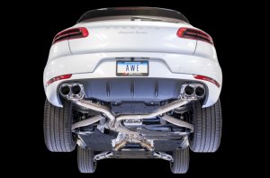 Porsche Macan Performance Exhaust - AWE Tuning - Touring Edition Catback with 102mm Tips - Chrome Silver