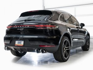 Porsche Macan Performance Exhaust - AWE Tuning - Touring Edition Catback with Chrome Silver Tips - Chrome Silver - 3.0T/2.9TT - `19-`21