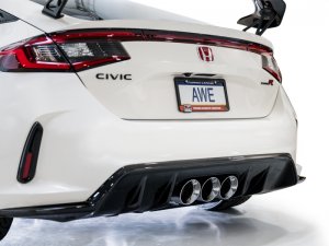 Honda Civic Performance Exhaust - AWE Tuning - Cat-Back Touring - Triple Chrome Silver Tips - 2023+