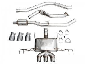 Honda Civic Performance Exhaust - AWE Tuning - Cat-Back Touring - Triple Chrome Silver Tips - 2023+