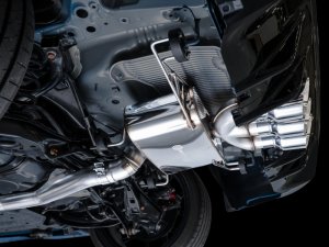Honda Civic Performance Exhaust - AWE Tuning - Cat-Back Touring - Triple Chrome Silver Tips - 2023+