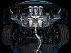 Honda Civic Performance Exhaust - AWE Tuning - Cat-Back Touring - Triple Chrome Silver Tips - 2023+