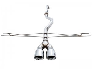 Honda Civic Performance Exhaust - Rear - AWE Tuning - Cat-Back Track Edition - Chrome Silver - 2016