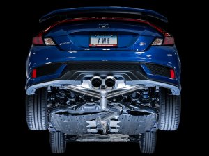 Honda Civic Performance Exhaust - Rear - AWE Tuning - Cat-Back Track Edition - Chrome Silver - 2016