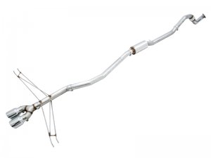 Honda Civic Performance Exhaust - Rear - AWE Tuning - Cat-Back Track Edition - Chrome Silver - 2016