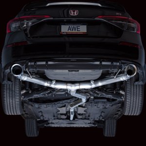 Honda Civic Performance Exhaust - AWE Tuning - Cat-Back Track Edition - Chrome Silver - 2022+