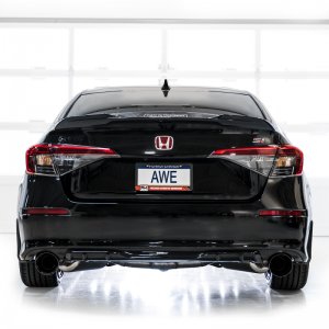 Honda Civic Performance Exhaust - AWE Tuning - Track Edition Catback - Dual Diamond Black Tips - 2022+