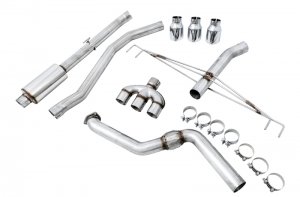 Honda Civic Performance Exhaust - AWE Tuning - Cat Back Track Edition - Chrome Silver - 2017
