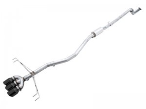Honda Civic Performance Exhaust - AWE Tuning - Cat Back, Track Edition, Includes Front Pipe, Triple Diamond Black Tips - Diamond Black - 2017
