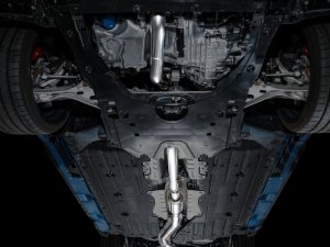 Honda Civic Performance Exhaust - AWE Tuning - Track Edition Exhaust w/ Triple Diamond Black Tips - Black - 2023+