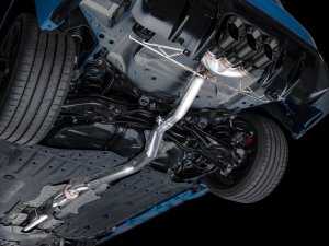 Honda Civic Performance Exhaust - AWE Tuning - Track Edition Exhaust w/ Triple Diamond Black Tips - Black - 2023+