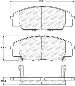 Honda Civic Brake Pads - Front - Stoptech - Street Select - `06-`11