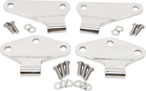 Jeep Wrangler JK Door Hinge Set - Kentrol - Polished Silver - `07-`18