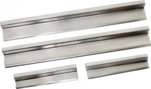 Jeep Wrangler JK Door Sill Plate - Kentrol - Polished Silver - `07-`18