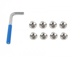 Jeep Wrangler JK Door Hinge - Kentrol - OEM Anti-Theft - Polished Silver - `07-`18