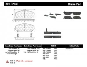 Honda Civic Brake Pads - Front - Stoptech - Sport Brake Pads - `88-`00
