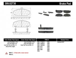 Honda Civic Brake Pads - Front - Stoptech - Sport Brake Pads - `88-`00
