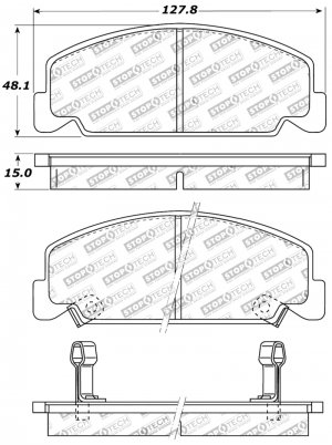 Honda Civic Brake Pads - Front - Stoptech - Sport Brake Pads - `88-`00