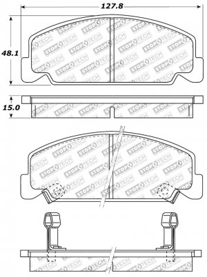 Honda Civic Brake Pads - Front - Stoptech - Sport Brake Pads - `88-`00