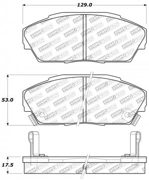 Honda Civic Brake Pads - Front - Stoptech - Sport - `90-`93