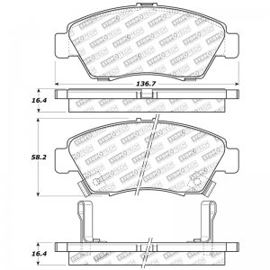 Honda Civic Brake Pads - Stoptech - StopTech Performance - `93-`95