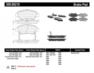 Honda Civic Brake Pads - Stoptech - StopTech Performance - `93-`95