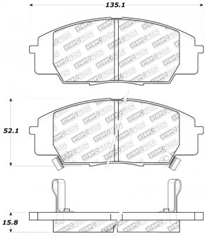 Honda Civic Brake Pads - Front - Stoptech - ST Sport - `06-`11