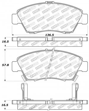 Honda Civic Brake Pads - Front - Stoptech - ST Sport - `06-`11